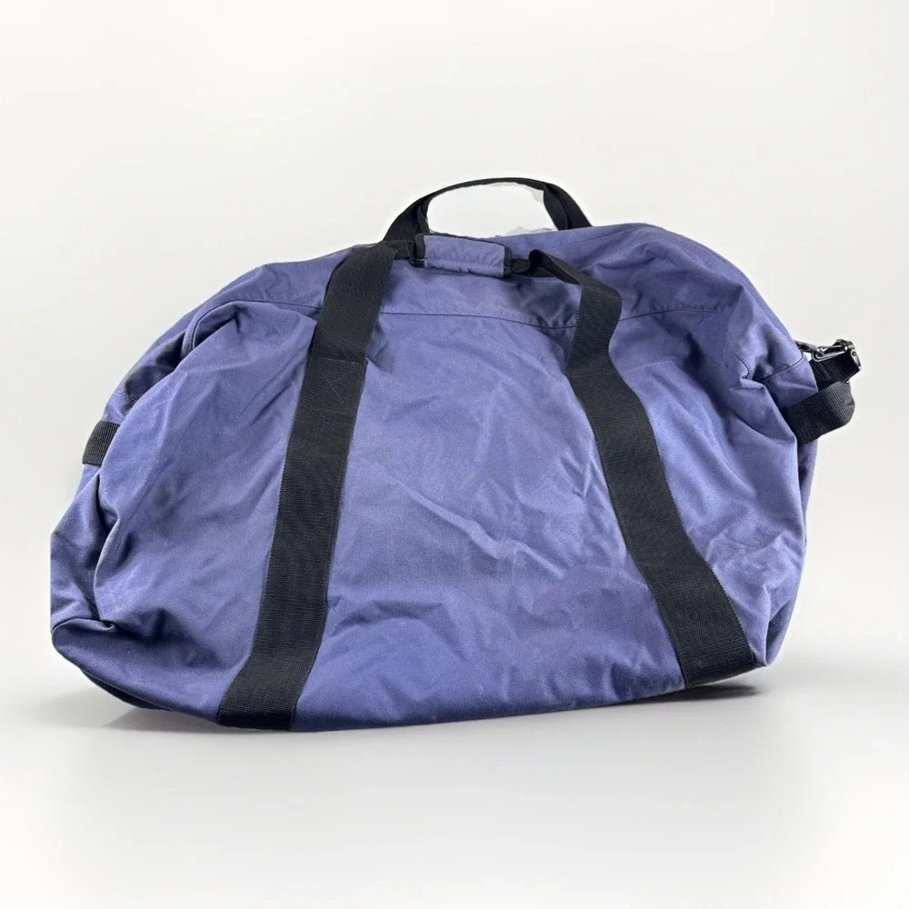 Vintage Eddie Bauer Gym Bag Purple Zip Up Duffle Luggage 30